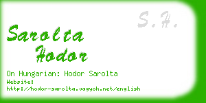 sarolta hodor business card